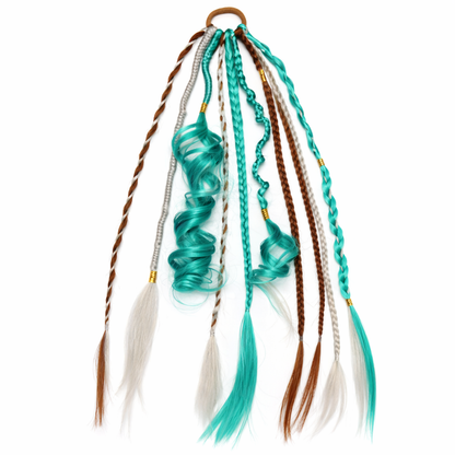 Boho Hair Extension Ponytail with Beads & Shells – Instant Festival Look for Women