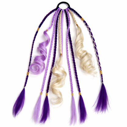 Boho Hair Extension Ponytail with Beads & Shells – Instant Festival Look for Women