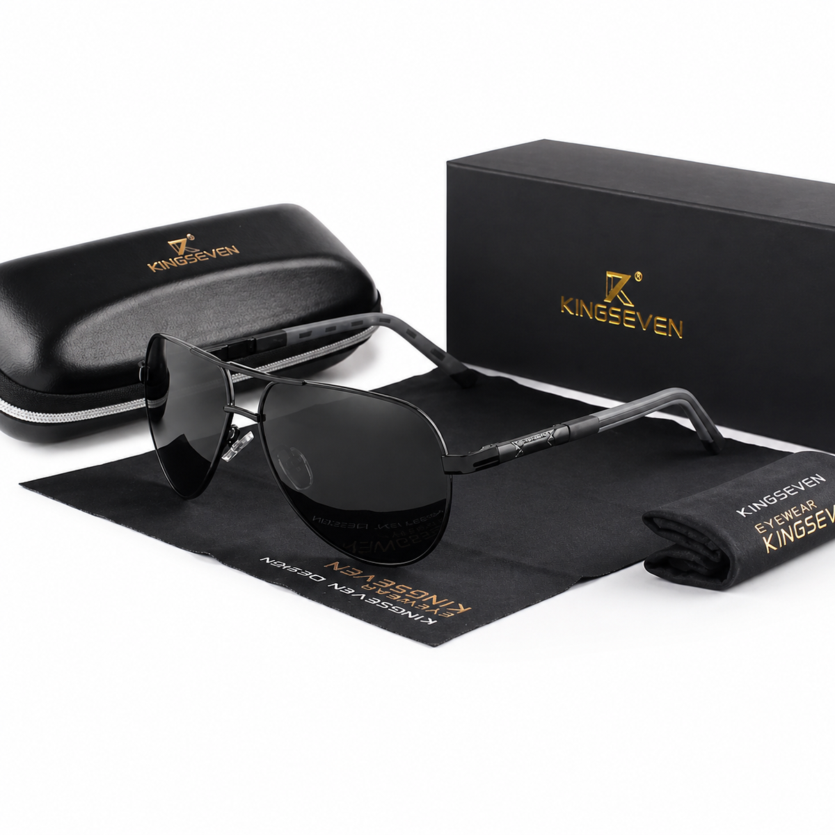Men's Aviator Sunglasses with UV400 Protection & Anti-Glare Polarized Lenses for Driving, Hiking & Outdoor Activities