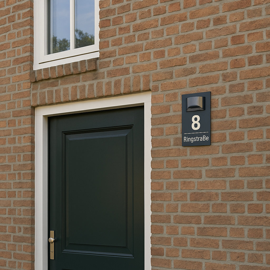 Solar-Powered Illuminated House Number Sign Floating Effect Acrylic Address Plaque for Front Door Custom Personalized Home Address Marker wi