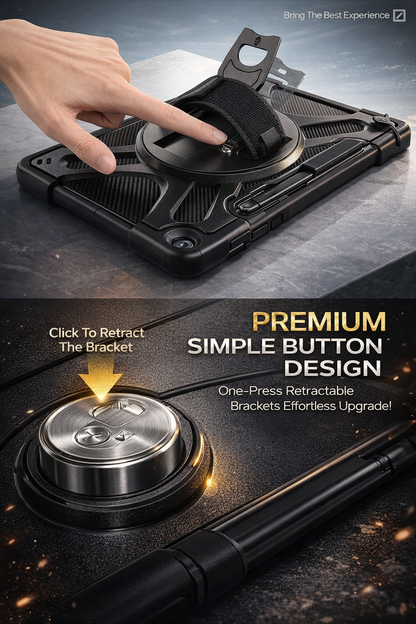 Rotating Protective Case for Microsoft Surface Pro 12 with Hand Strap & Kickstand – Black or Clear