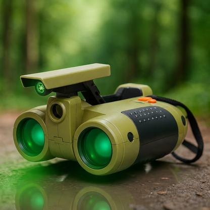 Kids Night Vision Binoculars 4x30 Magnification Waterproof Outdoor Explorer Telescope for Camping Hiking Wildlife Watching Adventure Gear