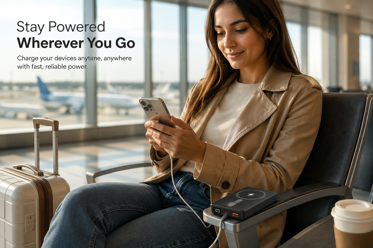 Best Power Bank | Portable Charger with Wireless Induction Charging, Digital LED Display & High Capacity Battery Pack