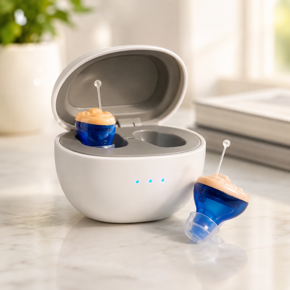 Rechargeable In-Ear Sound Amplifier Set – Discreet Personal Audio Device for Everyday Listening, Conversations & Daily Activities