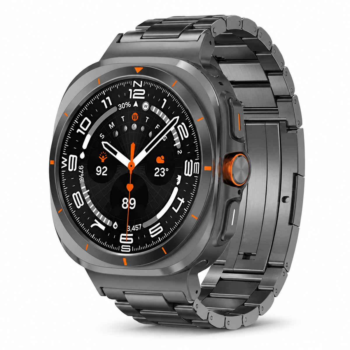 Premium Metal Link Wristband for Samsung Galaxy Watch Ultra 47mm – Titanium & Steel Construction