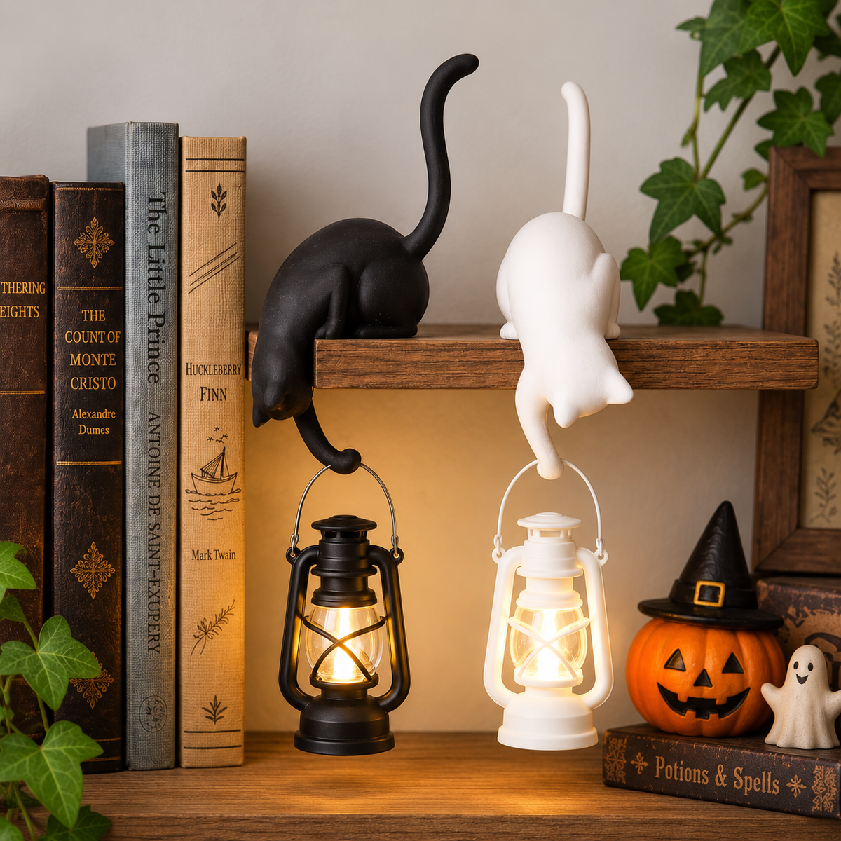 Curious Charlie™ – Cat Shelf Lamp