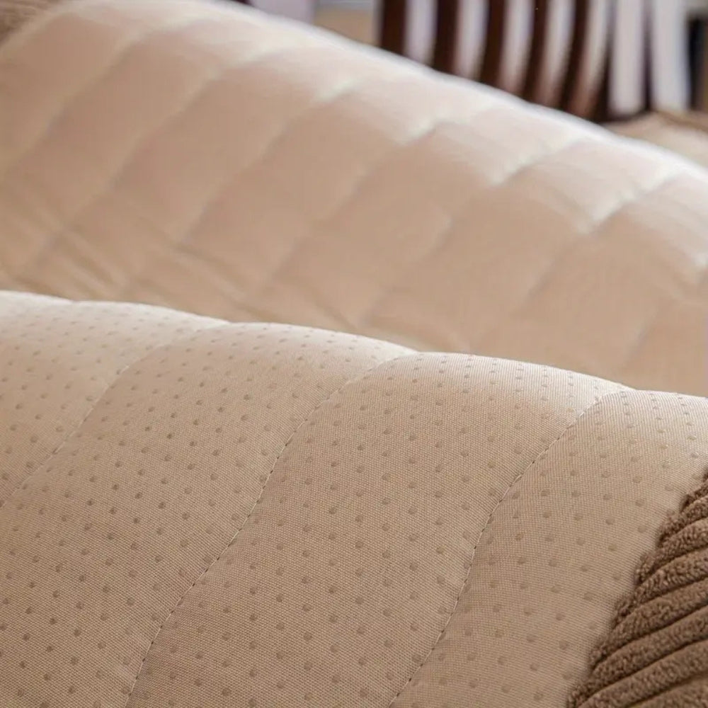 Plush Microfiber Couch Protector – Thick Pet-Proof Furniture Throw with Non-Slip Backing for Sofa, Living Room & Bedroom