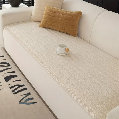 Plush Microfiber Couch Protector – Thick Pet-Proof Furniture Throw with Non-Slip Backing for Sofa, Living Room & Bedroom