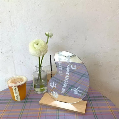 Chic Curves Mirror - Adjustable Acrylic Design, Modern Accent
