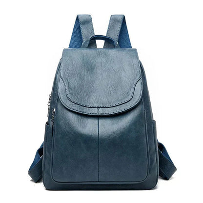 Chic Faux Leather Backpack | Stylish Flap Top Design with Adjustable Straps | Spacious Storage for Everyday Convenience