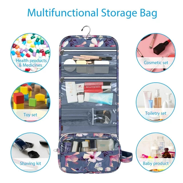 Chic Makeup Storage Bag | Portable Hanging Organizer with Multiple Compartments for Effortless Travel