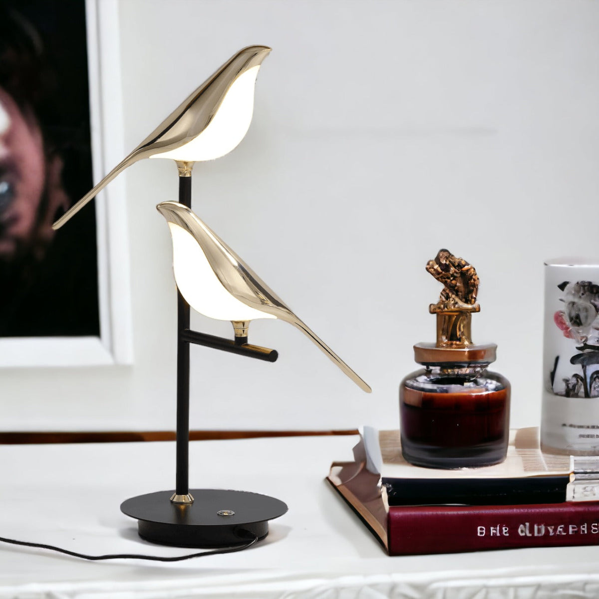 Metal Bird Wall Sconce LED Fixture Gold Decorative Light for Living Room Bedroom Hallway Modern Home Accent Lighting