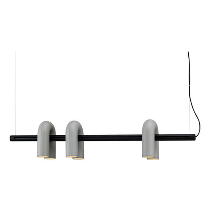 Contemporary Adjustable Multi-Head Ceiling Light Fixture with Rotating Arms for Dining Room Bedroom Living Space 40-Inch Modular Suspended L