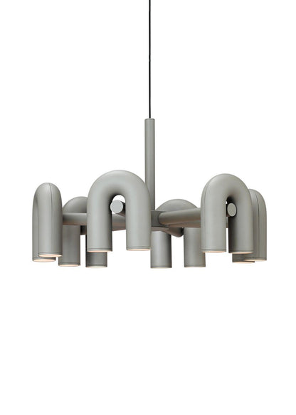 Contemporary Adjustable Multi-Head Ceiling Light Fixture with Rotating Arms for Dining Room Bedroom Living Space 40-Inch Modular Suspended L
