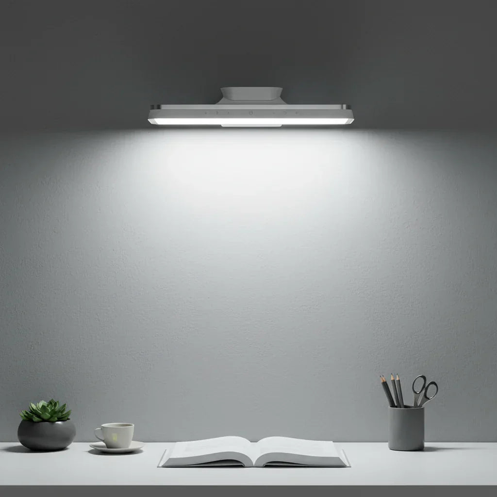 Rechargeable LED Reading Light 12 Inch Magnetic Mount Adjustable Brightness Touch Control Portable Detachable Aluminum Sconce for Bedroom Ha