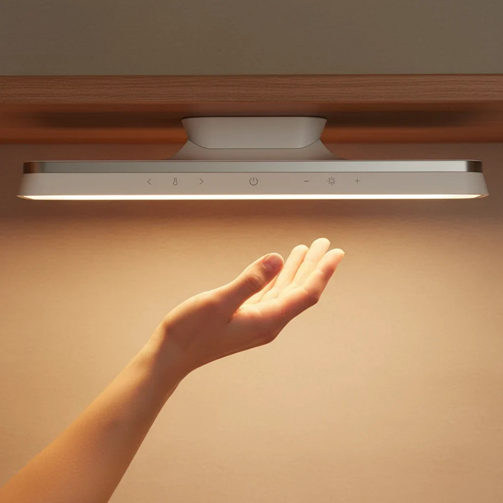 Rechargeable Magnetic LED Light Bar – Wireless Under Cabinet Lighting for Kitchen, Closet, Hallway & Bedroom – Touch Control Dimmable