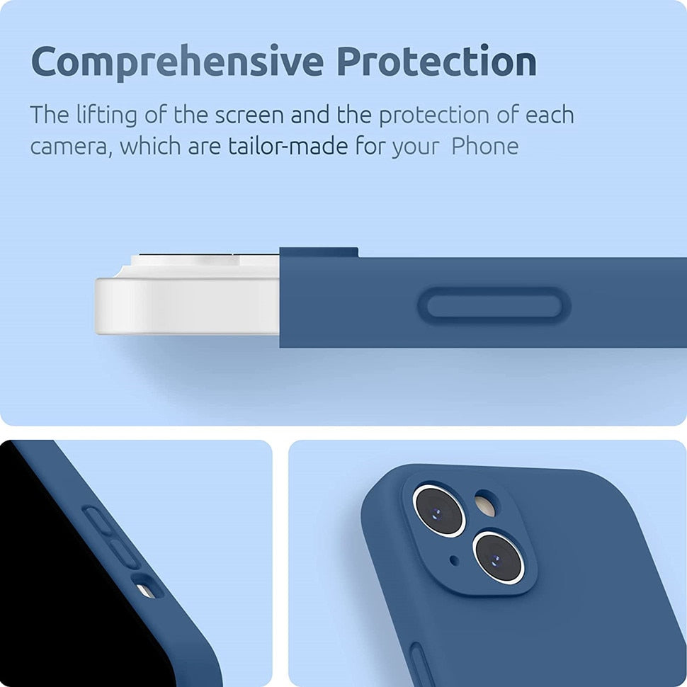 Soft-Touch Silicone Phone Case for iPhone 17, 16, Pro, Max & Air – Shock-Absorbing Protection with Anti-Fingerprint Finish