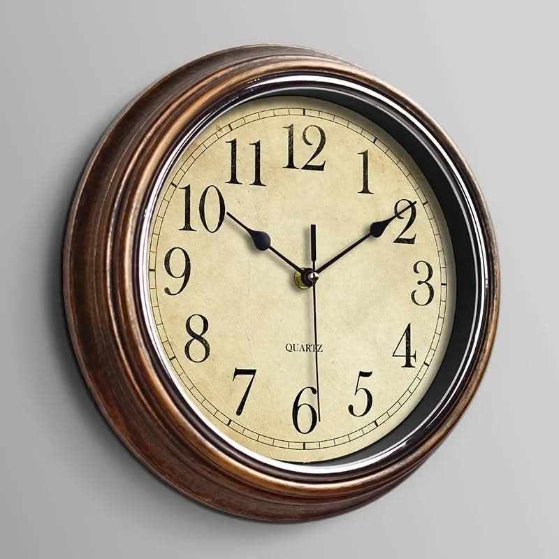 Classic Home Decor | Silent Wall Clock with Elegant Brown Finish | 30 cm Design for Serenity