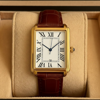 Classic Square | Men's Dress Watch with Roman Numeral Dial | Stylish Timepiece for Any Occasion