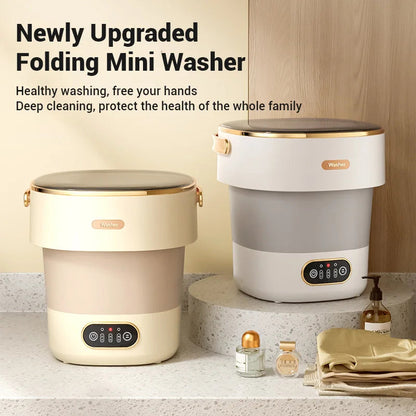 Clean Jet | Portable Travel-Ready Washing Machine with Foldable Design | Compact Laundry Solution for Small Spaces