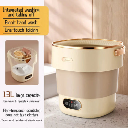 Clean Jet | Portable Travel-Ready Washing Machine with Foldable Design | Compact Laundry Solution for Small Spaces