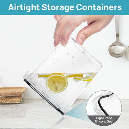 Clear Kitchen Storage Set | Airtight Food Storage Containers with Stackable Design | Efficient Organization for Pantry and Cabinet