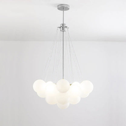 Hanging Ceiling Light Multi-Globe Frosted Glass Fixture Gold Black Chrome for Dining Room Kitchen Island Entryway Indoor Chandelier Adjustab