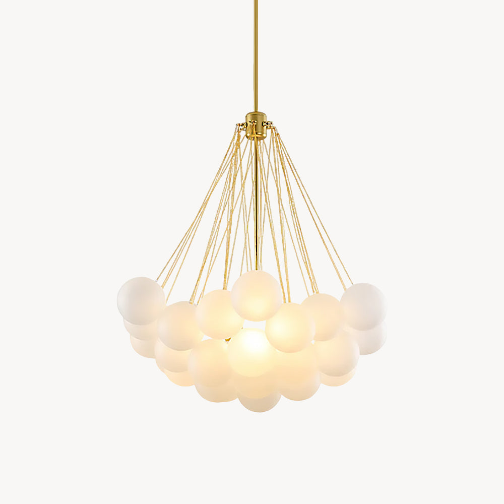 Hanging Ceiling Light Multi-Globe Frosted Glass Fixture Gold Black Chrome for Dining Room Kitchen Island Entryway Indoor Chandelier Adjustab