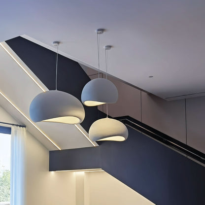 Dome Drop Ceiling Light with Height-Adjustable Cable E27 Socket Dimmable Fixture for Kitchen Island Dining Table