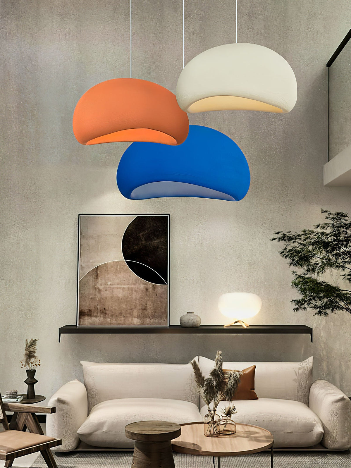 Cloud Pendant Lamp Dimmable LED Overhead Fixture Dining Room Bedroom Living Room Nursery Den Soft Glow Suspended Lighting E26 Bulb Base 12-4