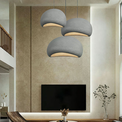Dome Drop Ceiling Light with Height-Adjustable Cable E27 Socket Dimmable Fixture for Kitchen Island Dining Table