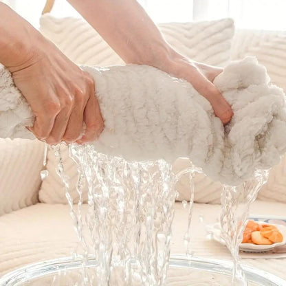 Coco Sofa Cover - Plush Polyester, Anti-Slip, Pet-Friendly