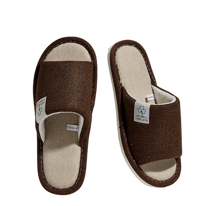 Open-Toe Indoor Slippers for Home – Lightweight, Non-Slip, Breathable House Slides for Women & Men – Quiet & Flexible – Year-Round