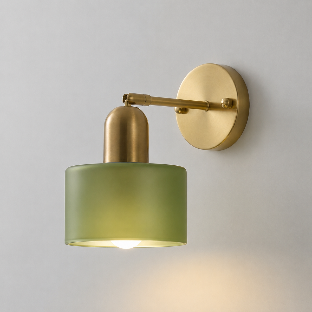 Modern Glass Wall Sconce Light Fixture for Bedroom Living Room Hallway – E26 Base Minimalist Accent Lighting