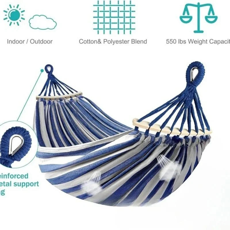 CLOUDNEST – Hanging Canvas Hammock for Cozy Outdoor Moments