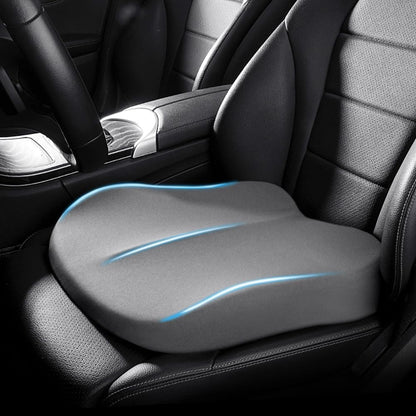 Driver's Memory Foam Seat Cushion for Better Visibility & Posture Support — Automotive Booster Pad with Washable Cover for Cars, Trucks