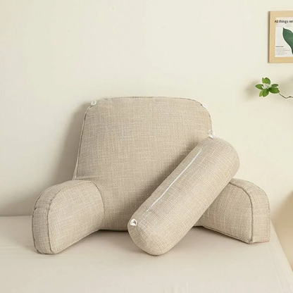 Comfort Haven | Lumbar Support Pillow with Adjustable Headrest & Armrests | Back Cushion for Relief from Back Pain
