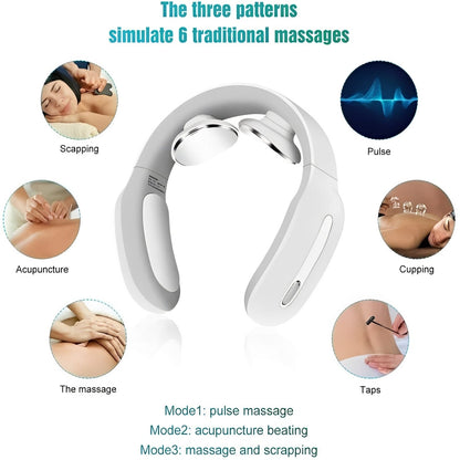 Comfort Neck Massager | Rechargeable Device with Heat & Vibration Settings for Ultimate Relaxation