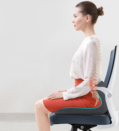 Office Chair Cushion for Back Support, Memory Foam Car Seat Cushion, Ergonomic Coccyx Cushion for Tailbone Pain Relief