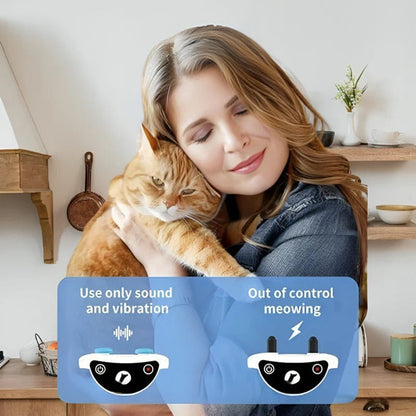 Comfortable Cat Training Collar with Sound & Vibration Alerts for Calm Behavior