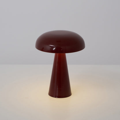 Compact Mushroom Desk Lamp with USB Port 6×8 in Touch Control Dimmable LED Metal Bedside Light for Home Office Reading Nightstand Ambient Li