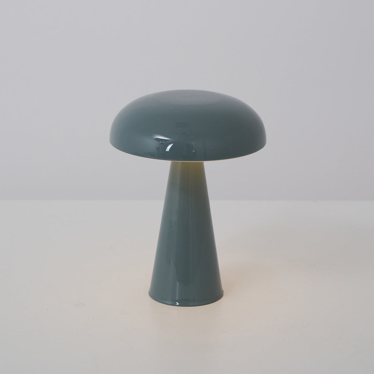 Compact Mushroom Desk Lamp with USB Port 6×8 in Touch Control Dimmable LED Metal Bedside Light for Home Office Reading Nightstand Ambient Li