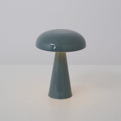 Compact Mushroom Desk Lamp with USB Port 6×8 in Touch Control Dimmable LED Metal Bedside Light for Home Office Reading Nightstand Ambient Li