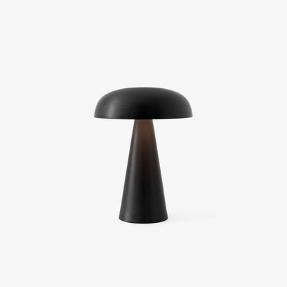 Compact Mushroom Desk Lamp with USB Port 6×8 in Touch Control Dimmable LED Metal Bedside Light for Home Office Reading Nightstand Ambient Li