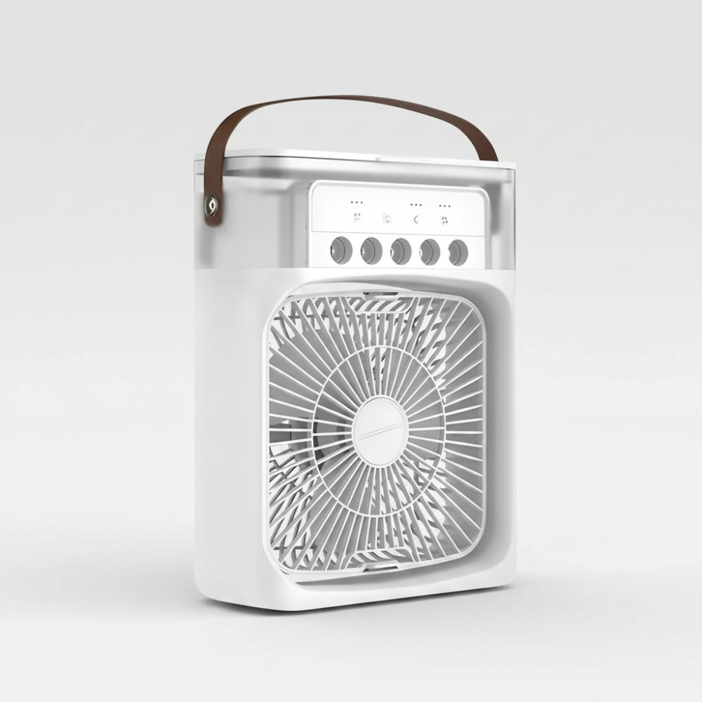 Compact Air Cooler | 3-in-1 Portable Air Conditioner with LED Light | Efficient Humidifier for Everyday Use