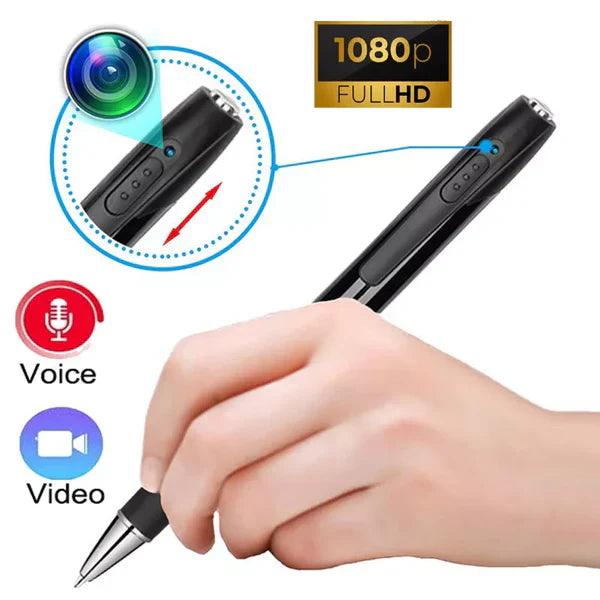 Voice Recorder Pen, Audio Recorder with HD Video and Photo Capture, Mini Camera Pen for Meetings and Personal Security