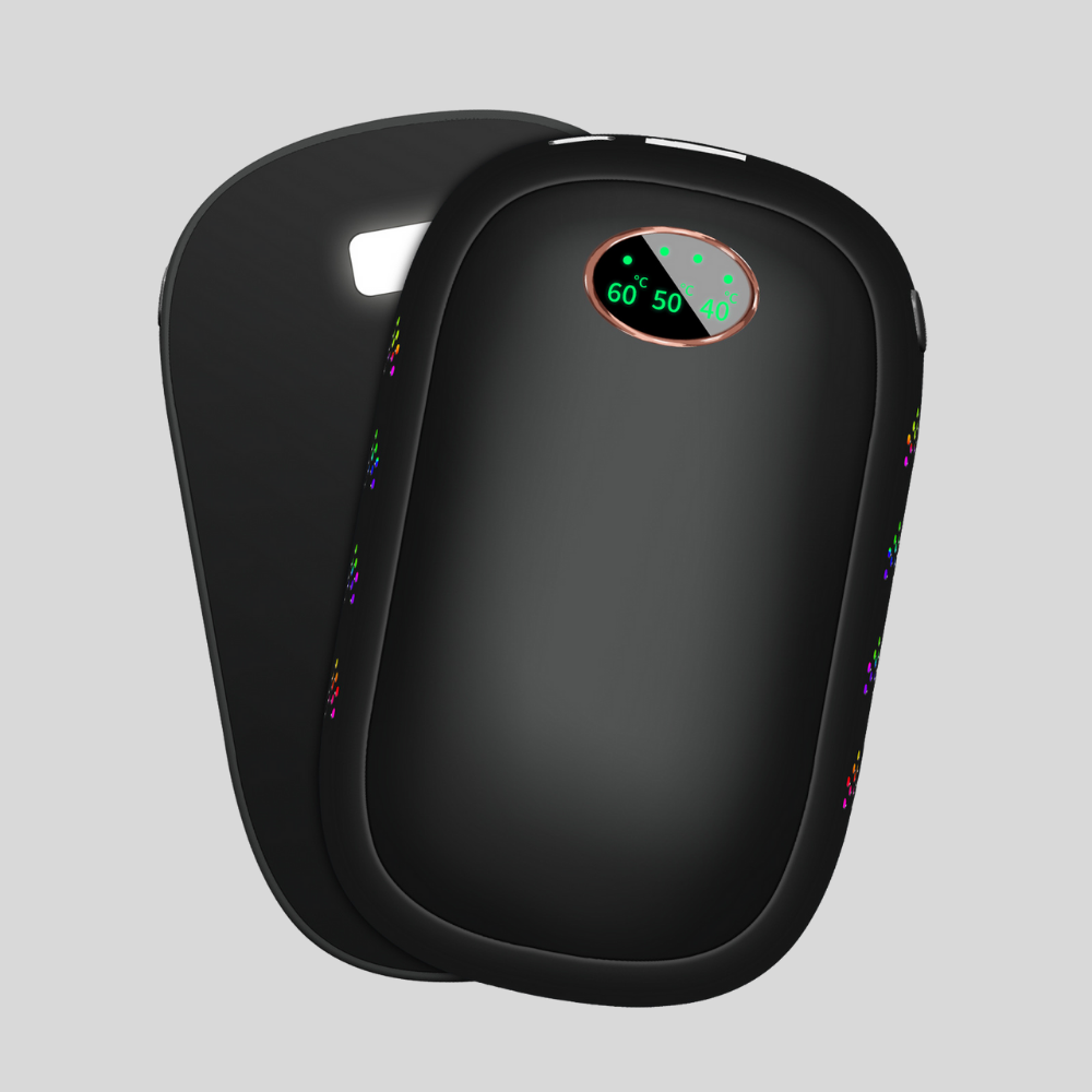 Compact Electric Hand Warmer Set with Rechargeable Battery for Portable Warmth