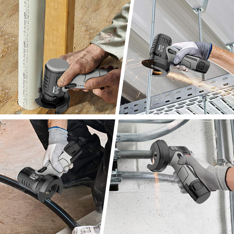 Compact Grinder | 12V Mini Angle Grinder with 400W Motor & Cutting Disc | Cordless Design for Versatile Use