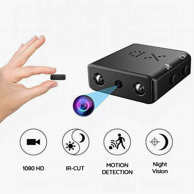 Compact HD Surveillance Camera | 1080P Video with Night Vision & Motion Detection for Discreet Monitoring