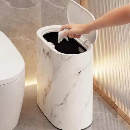 Compact Kitchen Trash Can | Odor-Trapping Lid & Space-Saving Design for Clean Living
